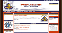 Desktop Screenshot of manitoulinpanthers.ca